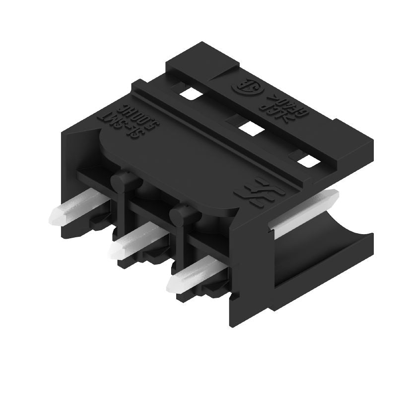 1840930000 - 5mm Black PCB Male Header Connector with 3 Poles (Pack of 100)