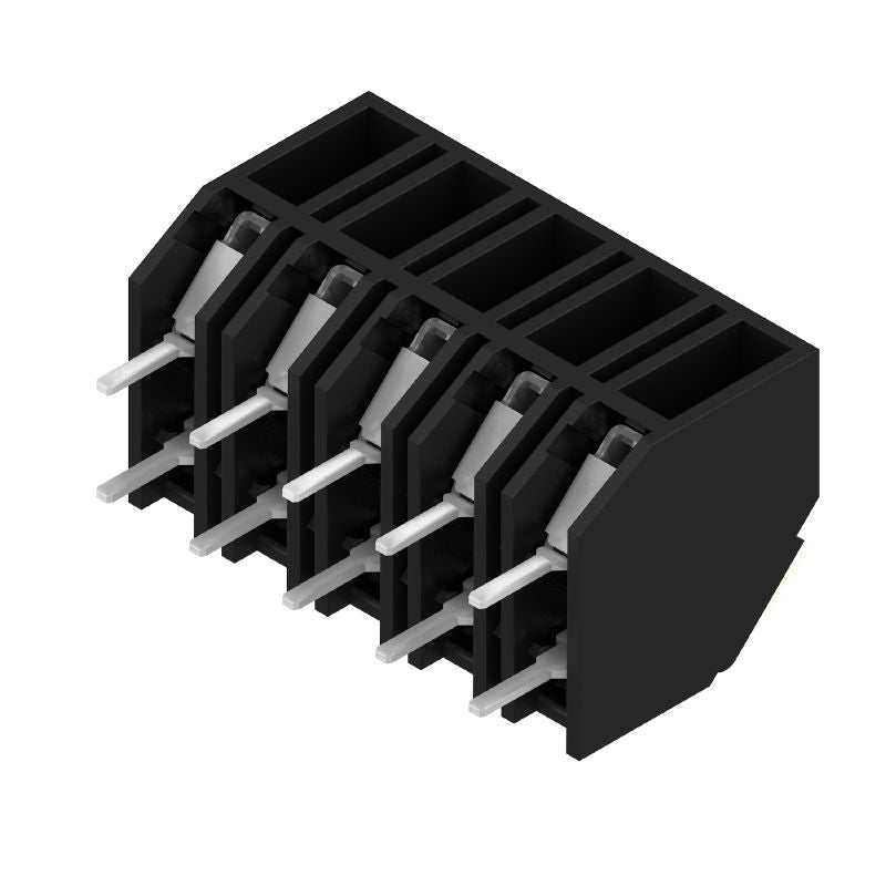 1885050000 - 5 Pole 135° Black Terminal Block for PCB, 3.5mm Solder Pins (Pack of 22)