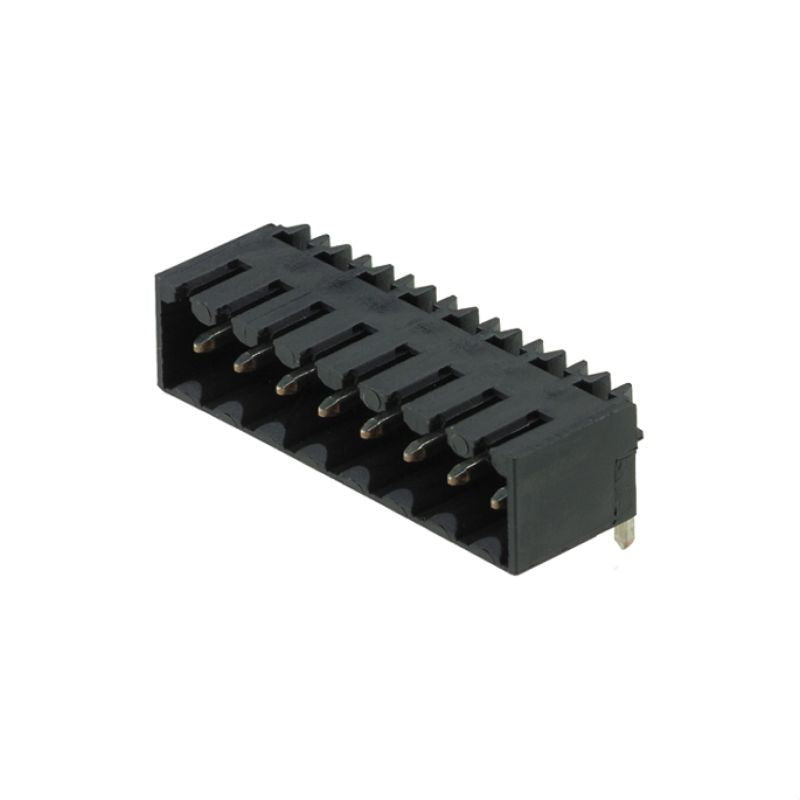 1878580000 - 8-Pole PCB Connector, 90° Angle, Black, Gold-Plated Finish (Pack of 50)