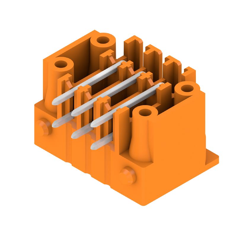 1040970000 - 3.81mm PCB Male Connector, 6-Pole, 90° Angle, Orange (Pack of 50)