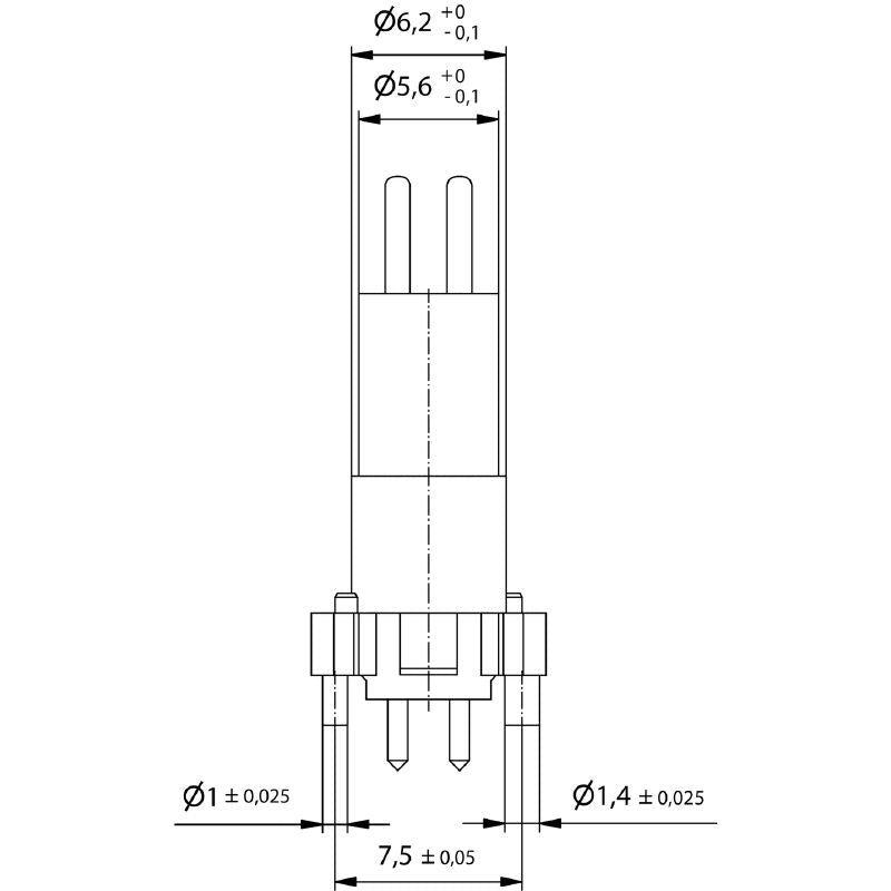 2423790000 - M8 3-Pole Connector with IP67 Protection and Durable LCP Housing (Pack of 25)