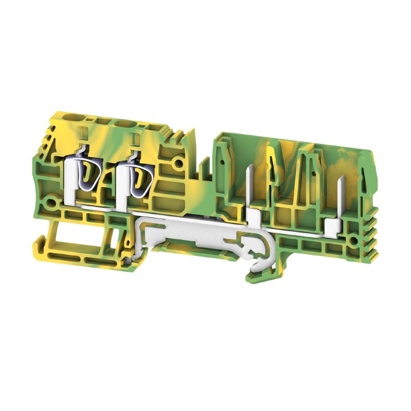 1848330000 - Green & Yellow 4mm² PE Terminal with Tension-Clamp Connection (Pack of 50)