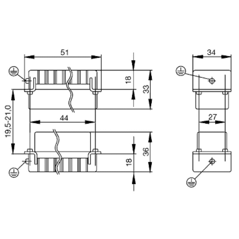 1826840000 - 10-Pole 500V Female Insert with Crimp Connection