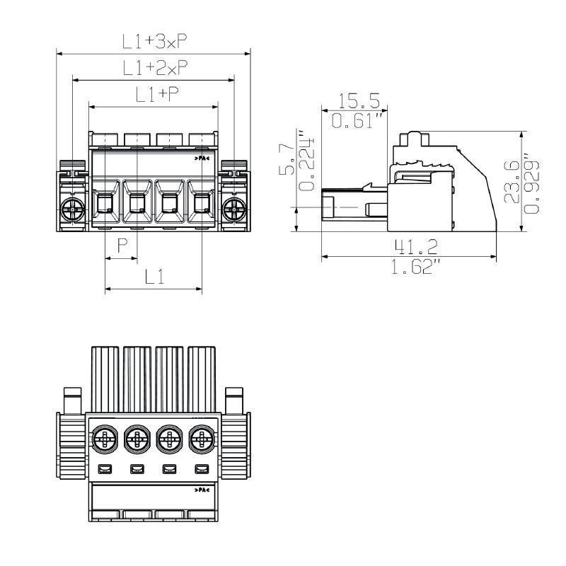 1930210000 - 7-Pole Female PCB Connector, 7.62mm, 180° Orientation (Pack of 50)