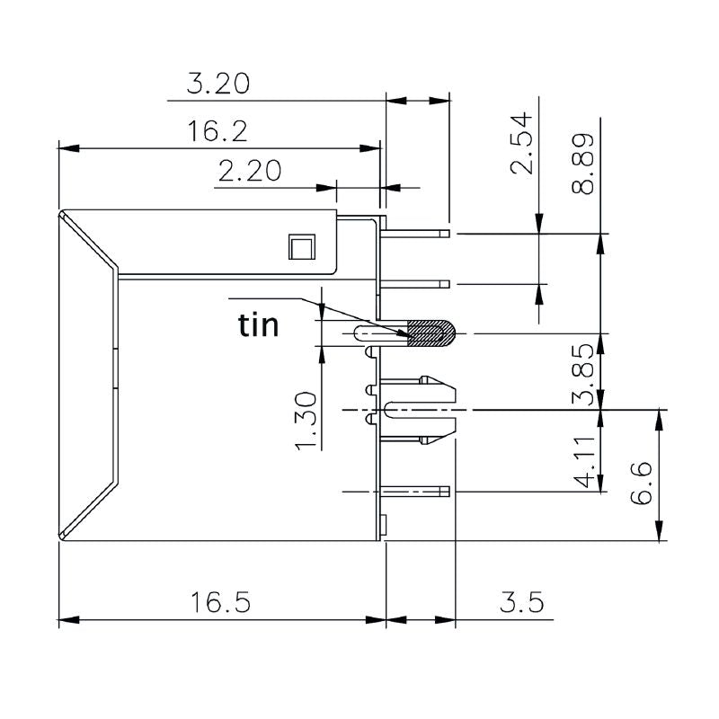 2516380000 - Cat. 5 RJ45 Modular Jack with 180° Elbow Connector (Pack of 120)