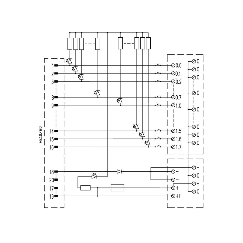 9445750000 - RS 16IO Interface 72mm Depth, Green LED Display