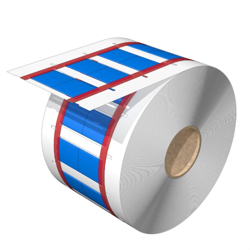 2438130000 - Blue Polyolefine Cable Markers, 6.4-12.7 mm, RoHS Compliant (Pack of 1000)