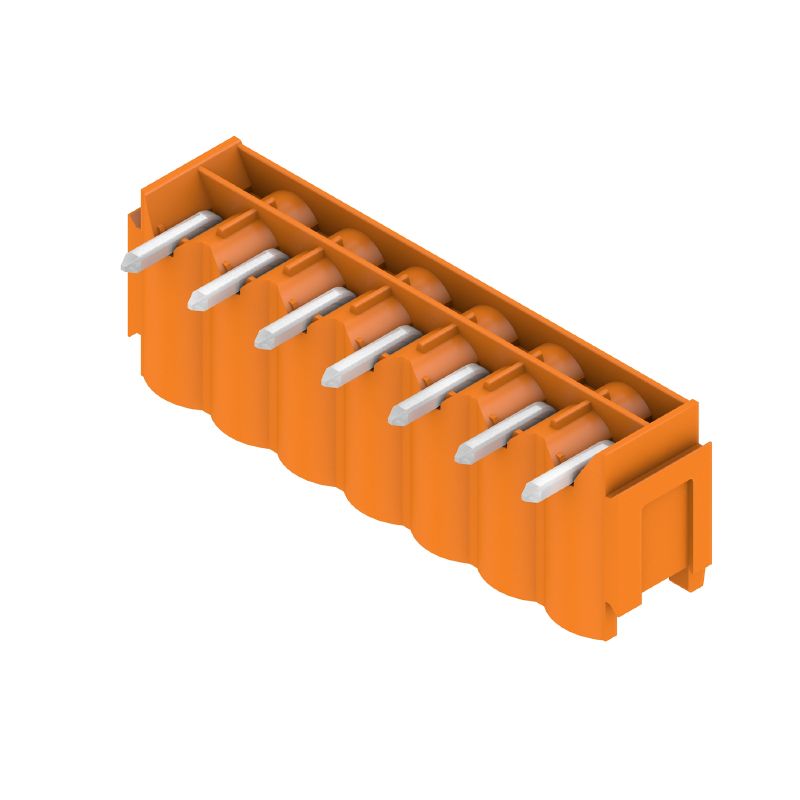 1580910000 - 5mm Pitch Male PCB Connector, 7 Poles, Orange Design (Pack of 50)