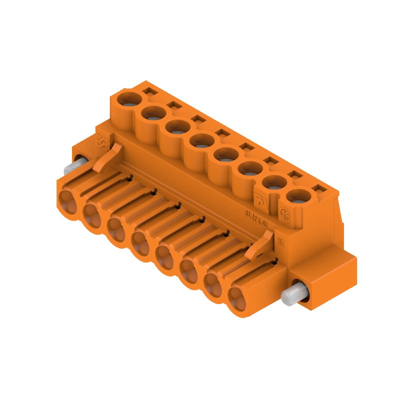 1454920000 - 5.08mm 8-Pole PCB Connector with 180-Degree Angle (Pack of 36)