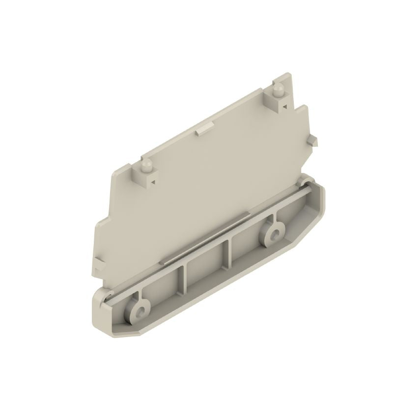 1188660000 - 22mm PA 66 End Plate in Pebble Grey (Pack of 10)