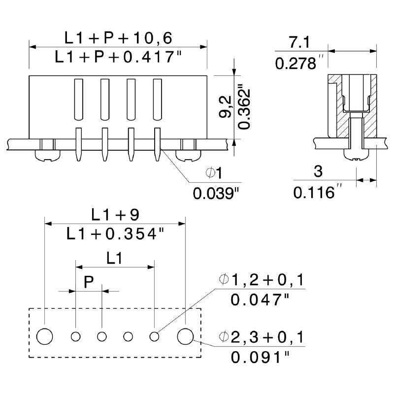 1943310000 - 3.81mm PCB Male Connector, 15 Poles, 180° Angle (Pack of 24)