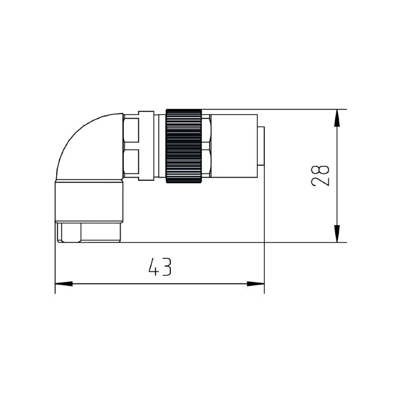 2664830000 - M12 Crimp Connector, IP67, 4-9mm Cable, 4A Rating
