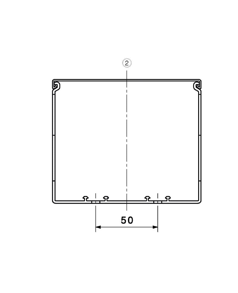 2588890000 - 40mm x 120mm PVC Cable Duct with Lid and Slotted Panels (Pack of 20)