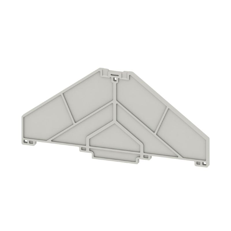 1211460000 - Snap-On Grey Polycarbonate End Plate, 58.5mm Depth (Pack of 10)