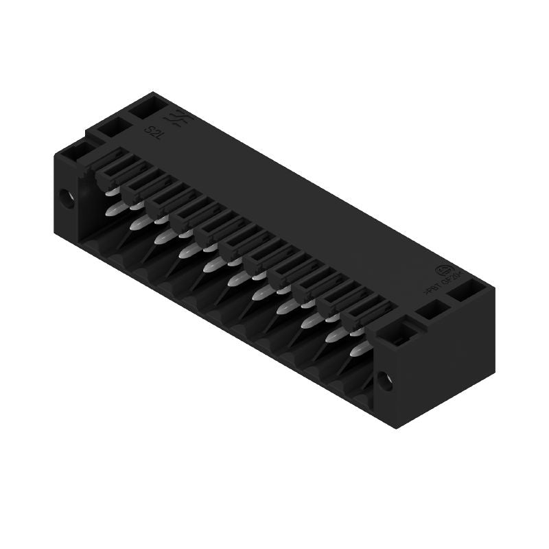 1728720000 - 24-Pole 3.5mm Male Header Connector, 90-Degree Flange (Pack of 36)