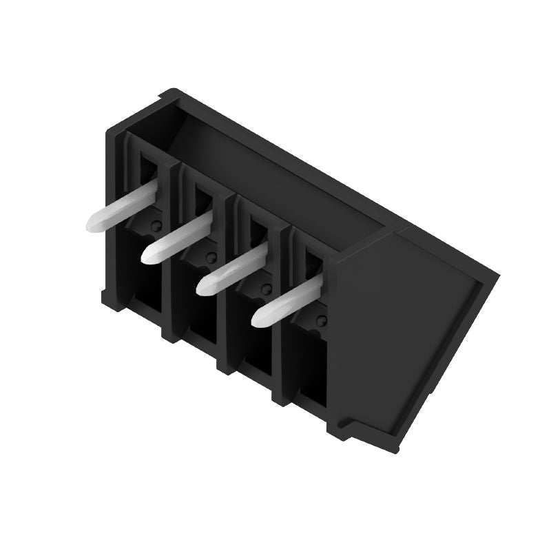 1976420000 - 3.81mm THT Male Header Connector, 4-Pole, Black, 135° Angled (Pack of 50)