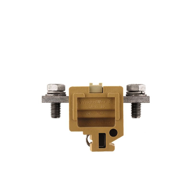 0185120000 - 32mm Yellow Feed-Through Terminal Block, 150A Screw Connection (Pack of 10)