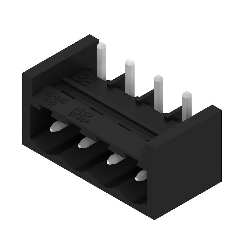 1877830000 - 5.08mm THT Male Header Connector with 4 Poles, 270° Elbow (Pack of 225)