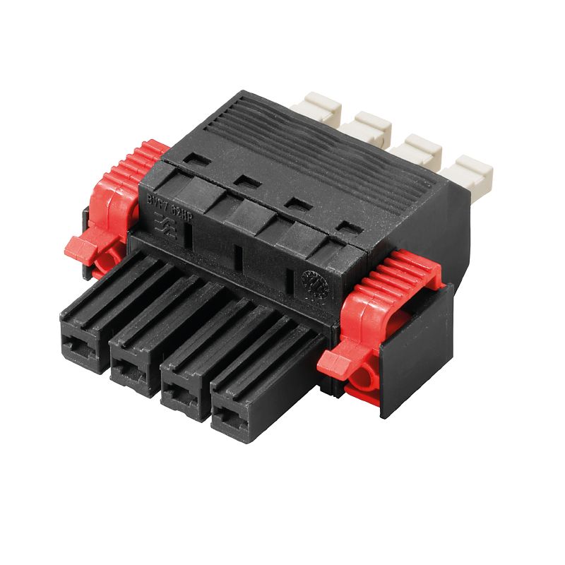 1547530000 - 7.62mm Female PCB Connector with 4 Poles and PUSH IN Mechanism (Pack of 42)