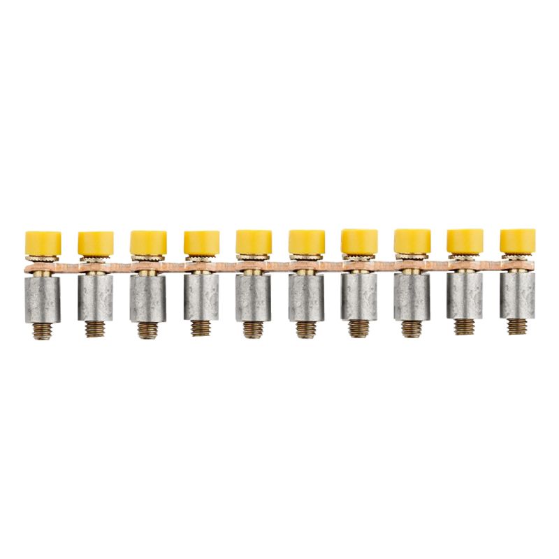 1071800000 - Yellow 10-Pole Cross-Connector, 24A, 6.10mm Pitch (Pack of 20)