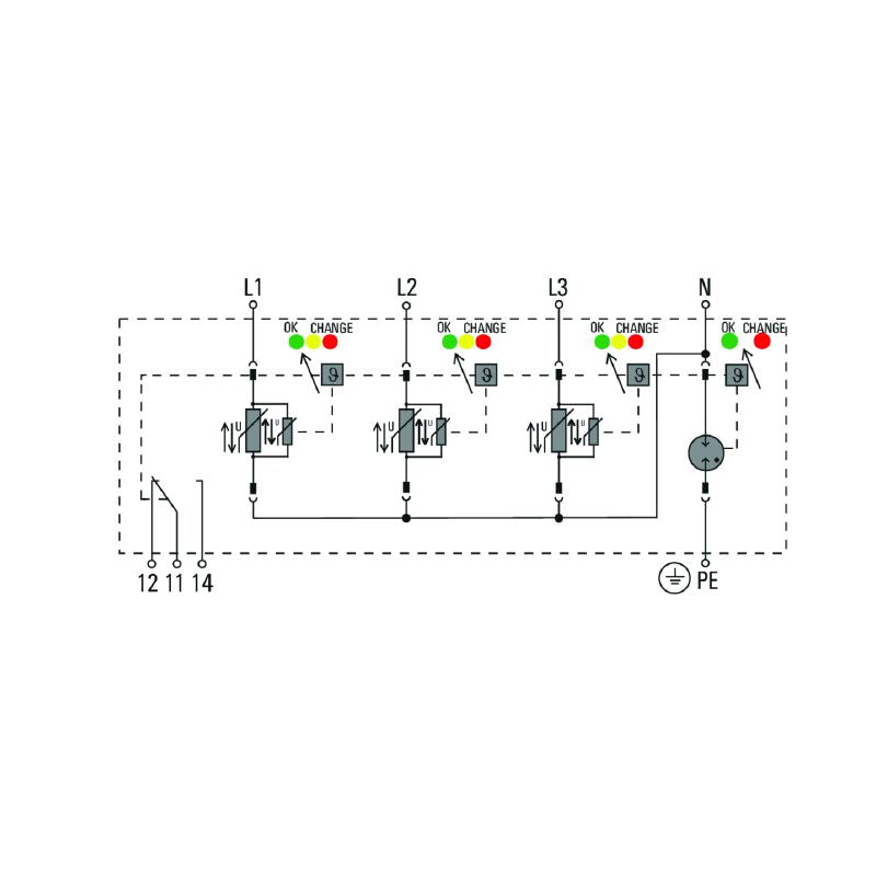 2736440000 - Low Voltage Surge Arrester with Remote Contact, Compliance UL E354261