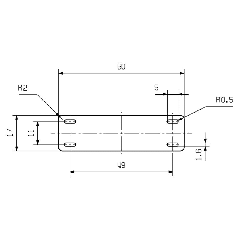 1500250000 - Silver 60x17mm Anodized Aluminum Cable Markers (50 Pack) (Pack of 50)