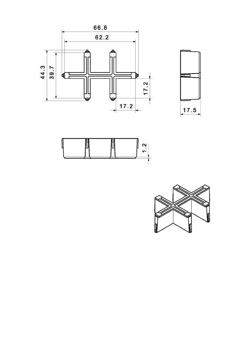 2584270000 - IP66 Cable Entry Module, 44mm x 67mm, Glass Fiber Reinforced (Pack of 5)