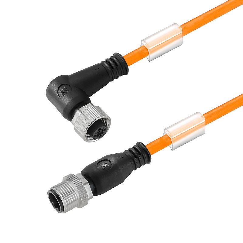 2812630500 - 5m M12 Sensor Cable, 4 Poles, Halogen-Free PUR