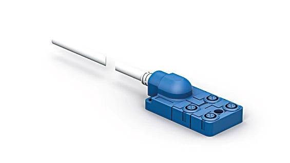 ZAA02R501 - IP67 M12 4-Port Connection Box for Harsh Environments