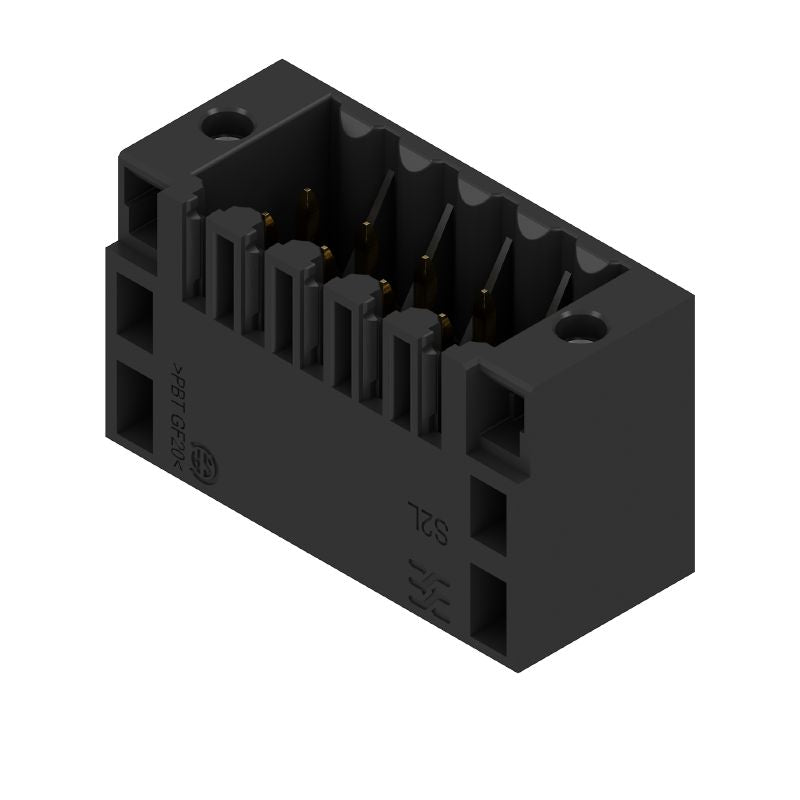 1757140000 - 10-Pole 3.5mm Black PCB Connector with Flange (Pack of 72)