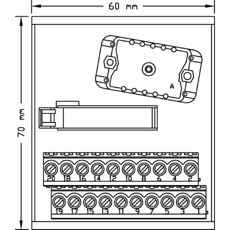 1126610000 - 20-Pole Interface Connector, 60mm Depth, UL & RoHS Certified