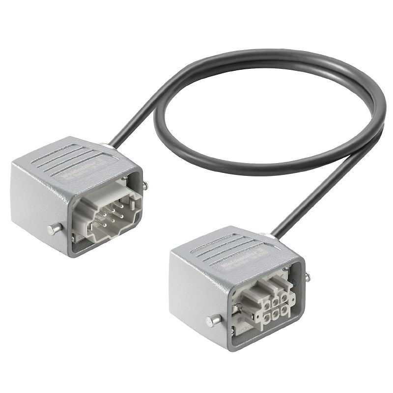 2712240200 - 1.5mm² Heavy-Duty Connector Assembly with 7 Poles, Angled Entry