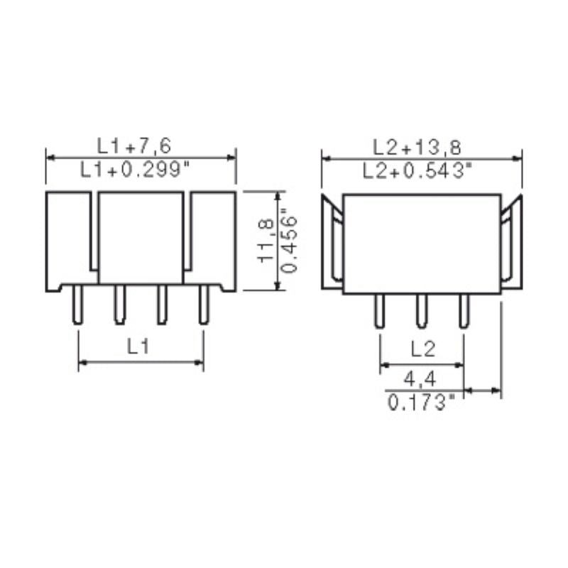 1441400000 - 6-Pole 5mm PCB Male Header Connector, THT Solder, Pebble Grey (Pack of 50)