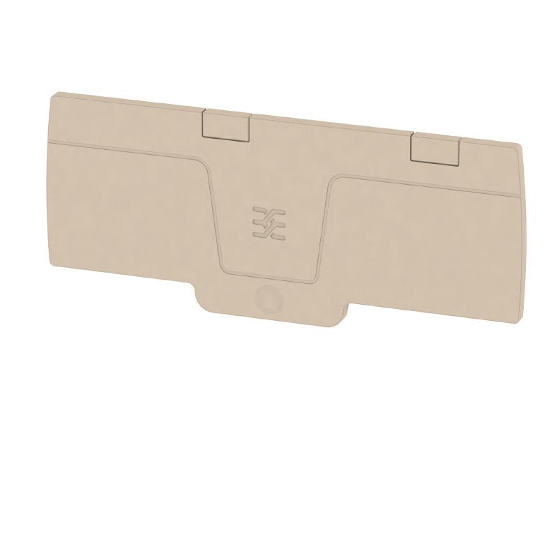 1990140000 - ROHS Compliant Dark Beige AEP AP13 End Plate with Snap-On Design (Pack of 20)