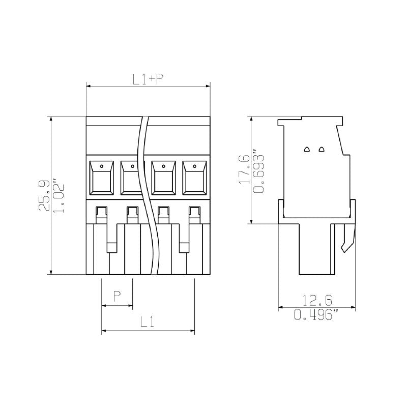 2643810000 - RoHS-Compliant 630V Terminal Block for 0.2-4mm² Wires (Pack of 150)