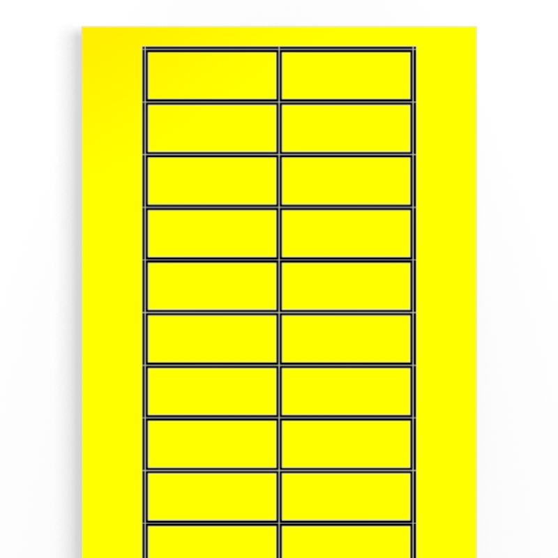 1686210000 - Yellow Acrylic Device Markers, 22x56mm - 600 pcs (Pack of 25)