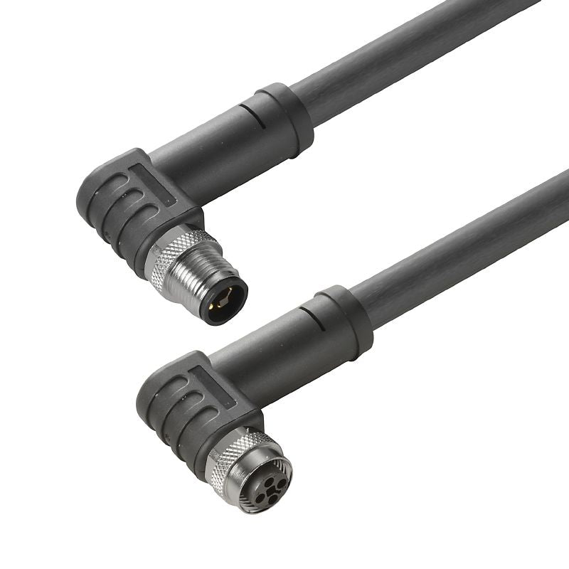 2050860150 - 1.5m M12 Power Cable, 4-Pole, 90° Ends, PUR Sheath