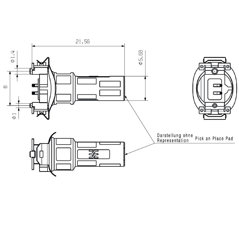 2795110000 - IP67 Rated M8 Connector for PCB Mounting, -40°C to 85°C (Pack of 100)