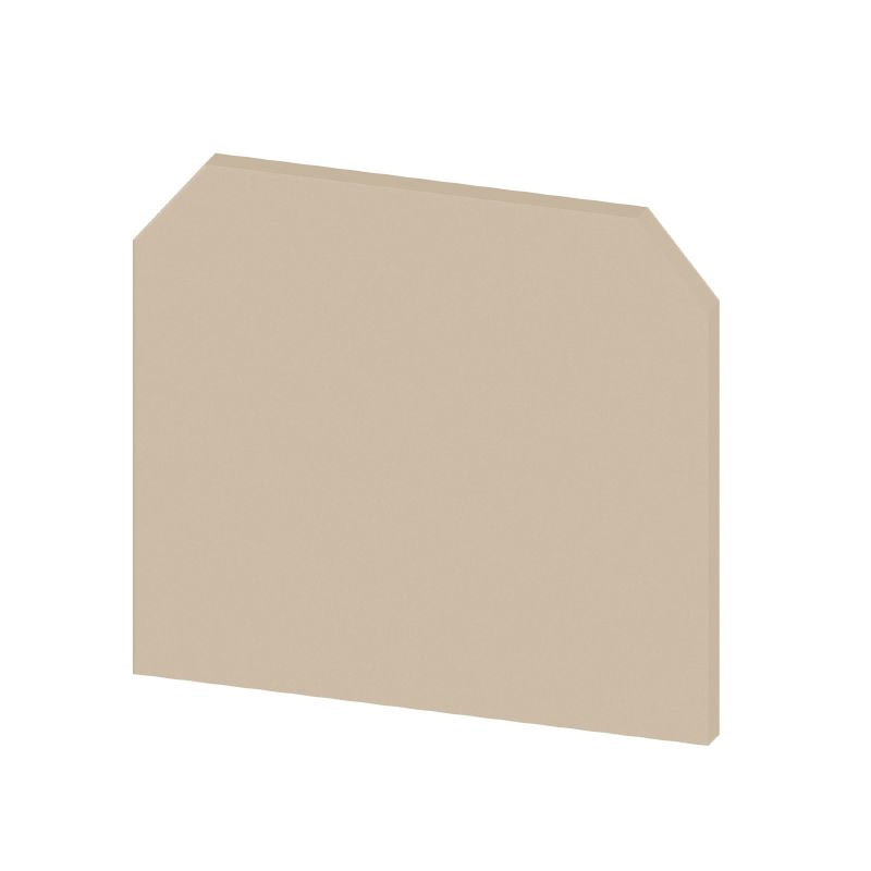 0294460000 - Dark Beige Snap-On End Plate, 27mm Height, 1.5mm Width (Pack of 20)
