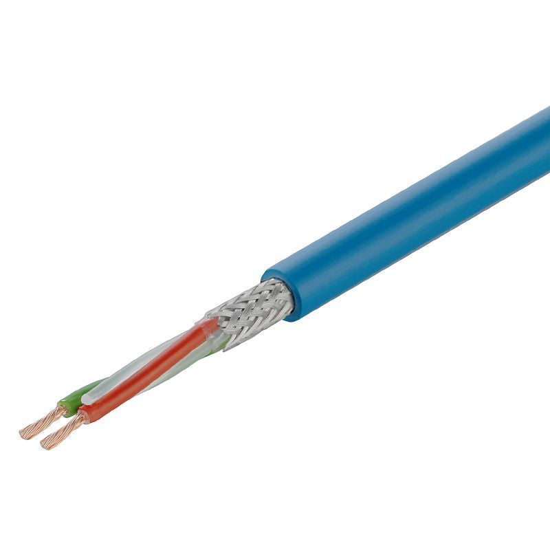1232630000 - 100m Blue PVC Bus Line Cable, 2 Poles, 1mm² (Pack of 100)