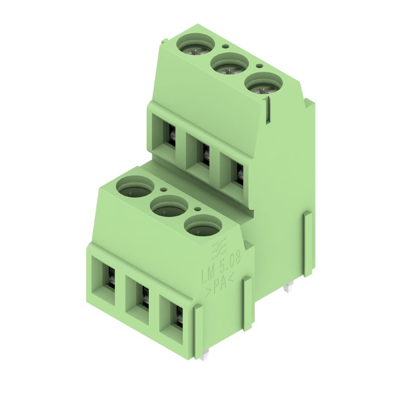 1916020000 - 5.08mm Pitch PCB Terminal Block, 6 Poles at 90° Angle (Pack of 64)