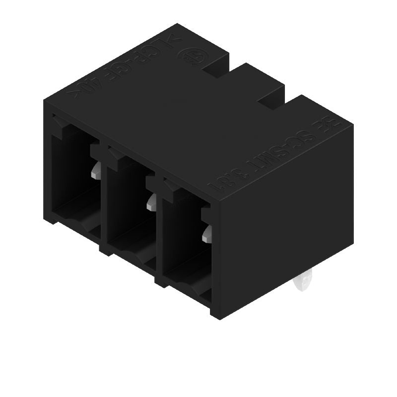 1862480000 - 3-Pole 3.81mm PCB Male Header Connector in Black (Pack of 50)