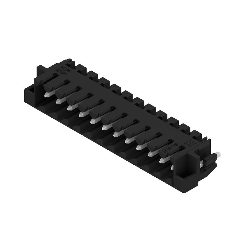 SKU 1000670000 - 3.50mm Male PCB Connector, 12 Poles, Clip-On Flange (Pack of 50)