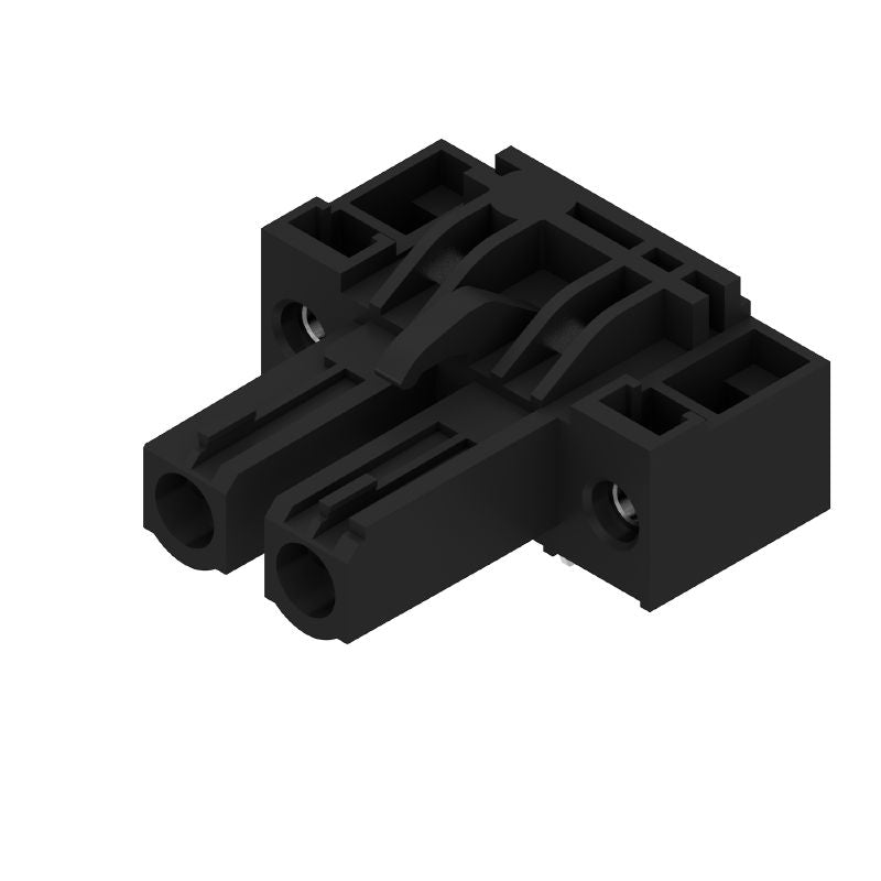 1043270000 - 90° THT PCB Connector, 7.62mm Pitch, 2 Poles, Black (Pack of 72)