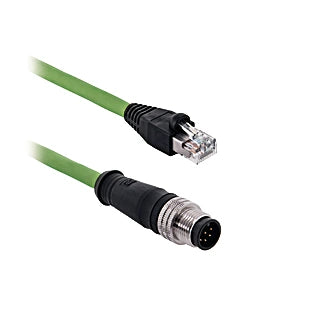 ZCYV001 - 2m M12 to RJ45 Connection Cable, 8-Pin, CAT 5E