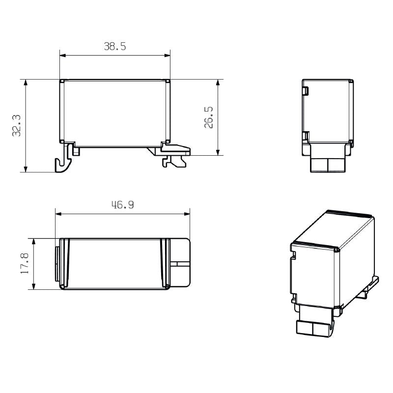 2812440000 - Durable RJ45 Coupling Mount, -40°C to 70°C, PA 66 UL V0 (Pack of 10)