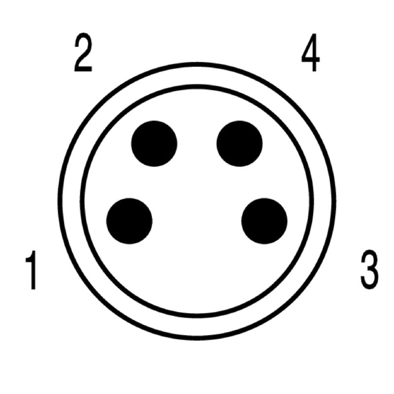 1981901250 - 12.5m Shielded M8 Connection Line, 4-Pole Configuration