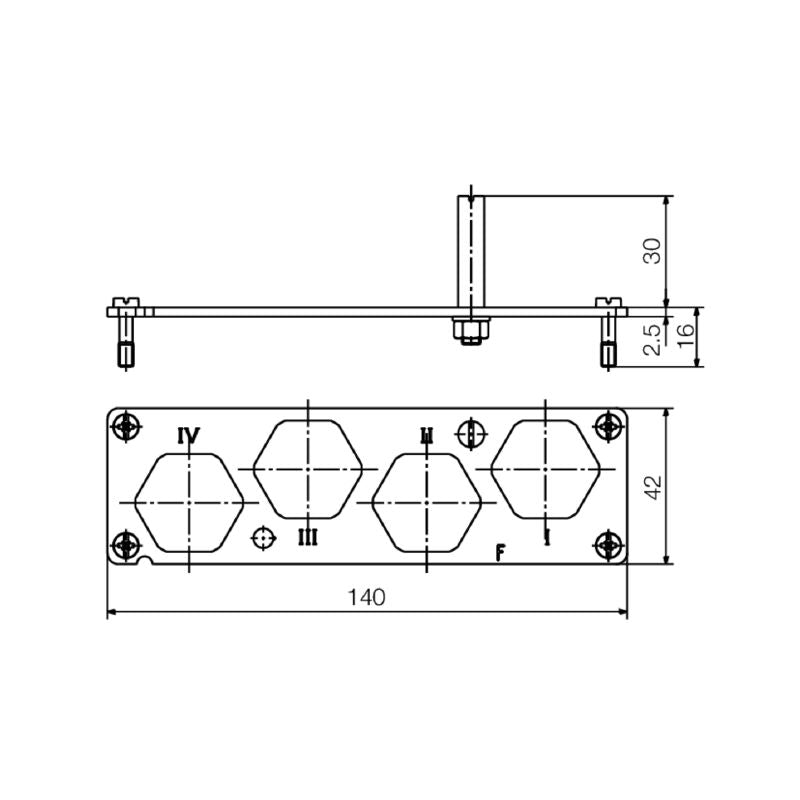 1160430000 - 4-Pole Modular Stainless Steel Component, RoHS Compliant
