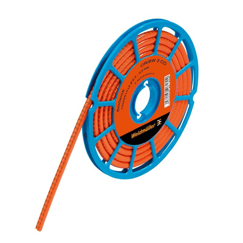1568251512 - Orange PVC Marker 4.2mm for Conductors 2.5-5mm (Pack of 500)
