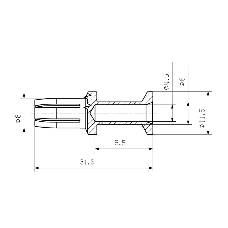 2668200000 - Reliable 6mm Copper Alloy Female Connector, 10mm² Wire Capacity (Pack of 10)